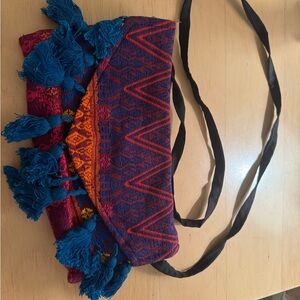 Boho Chic Crossbody Bag with Tassels